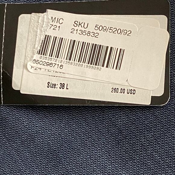 Armani Exchange Men's 38W Dress Pant Flat Front Raw Hem Stretch Wool Blue NEW - Picture 11 of 12